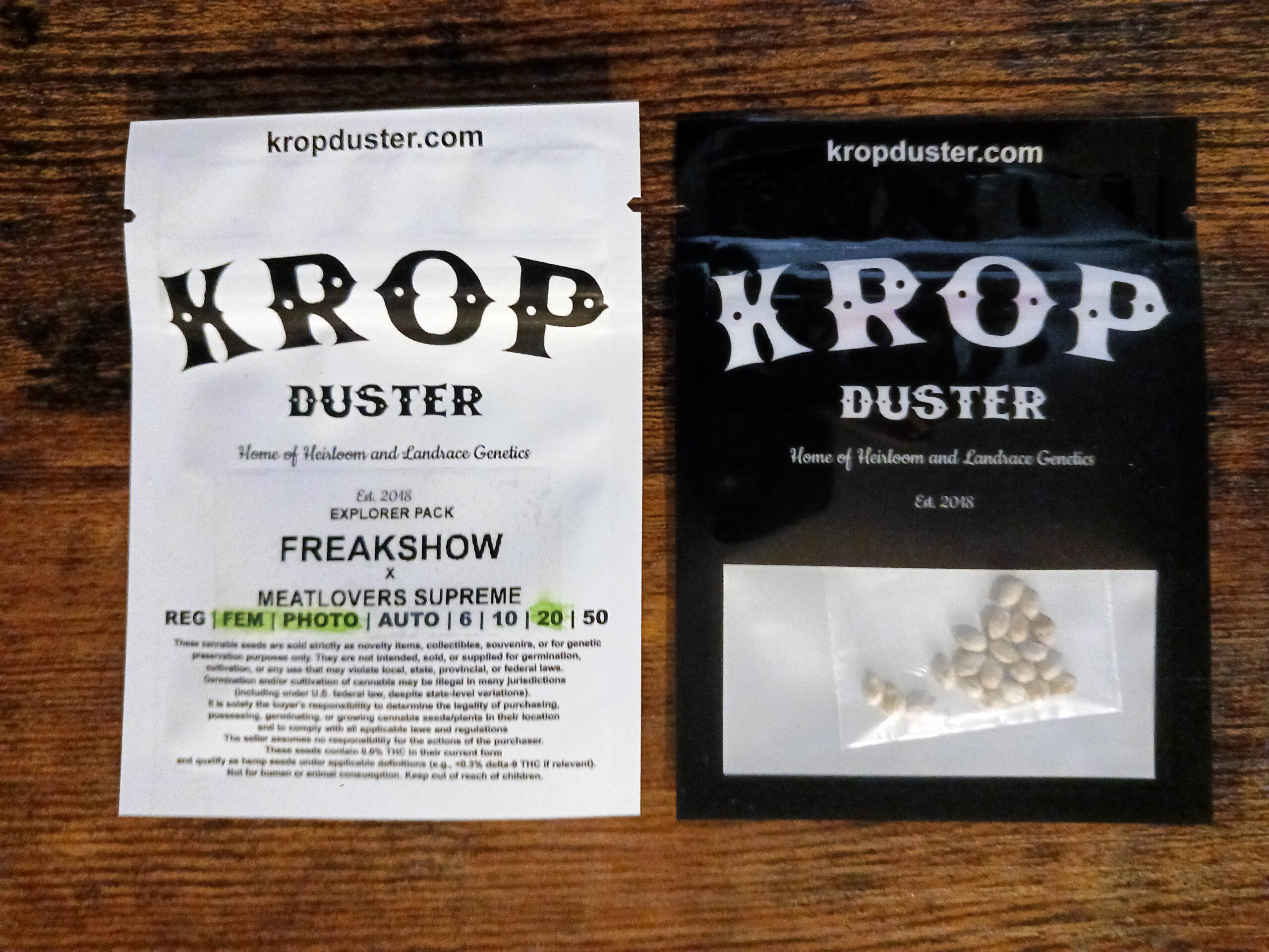 FREAKSHOW x Meatlovers Supreme cannabis strain by KropDuster